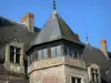 Castelo de La Palice - Clarabóias e torre da escada do castelo; em Lapalisse