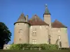 Castillo de Beauvoir - Fachada del castillo en la comuna de Saint-Pourçain sur Besbre, en el valle de Besbre (Valle Besbre)