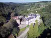 Castillo de Chastellux - Vista aérea del castillo, encaramado en un pico rocoso que domina el valle de Cure