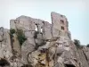 Castillo de Crussol - Los restos de la fortaleza medieval sobre un promontorio rocoso