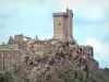 Castillo de Polignac - Torreón de la fortaleza sobre su plataforma basáltica