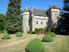Castillo de La Vigne - Castillo medieval y su jardín francés decorado con setos de boj; en la ciudad de aliado