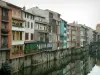 Castres - Vieilles maisons se reflétant dans les eaux de la rivière (l'Agout)