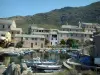 Centuri - Boats in the small port, quaysides and houses of the village (marine)