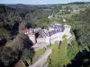 Chastellux castle - Aerial view of the castle, perched on a rocky peak overlooking the Cure valley