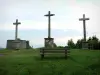 Château-Chinon - Calvaire belvedere: Mission cross and bench