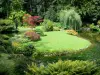 Château de Courances - Pond and plants of the Japanese garden