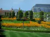 Château de Villandry and gardens - Aromatic plants, flowers and cut shrubs of the simple garden