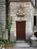 Châteauneuf - Maison Saint-Georges or Maison au Chevalier with its door surmounted by a sculpted relief representing a passing horseman