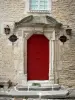 Châteauvillain - Red door of the house of the Provost