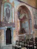 Civray - Inside of the Saint-Nicolas church: murals