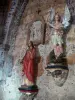 Civray - Inside of the Saint-Nicolas church Day: statues