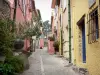 Collioure - Ruelle bordée de façades colorées