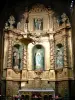 Collioure - Intérieur de l'église Notre-Dame-des-Anges : retable de la chapelle Notre-Dame de Lourdes