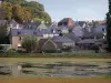 Combourg - Houses of the city on the edge of the pond