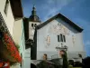 Conflans medieval town - Saint-Grat Baroque church and houses of the village