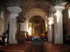 Conflans medieval town - Inside of the Saint-Grat Baroque church