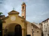 Corte - Capilla de San Teófilo, Iglesia de la Anunciación y las casas de la ciudad alta