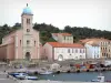 Costa Vermeille - Port-Vendres con su Notre-Dame de Bonne Nouvelle, un puerto pesquero y las fachadas de las casas