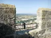 Crest - Almenas del torreón medieval con vistas al valle del Drôme
