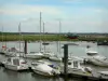 Le Crotoy - Bay of Somme: boats and sailboats of the marina
