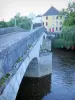 Cure valley - Arcy-sur-Cure bridge spanning the Cure river