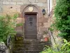 Curemonte - Staircase and front door of the castle of Johannie