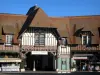 Deauville - Côte Fleurie (Flower coast): timber-framed houses, restaurant, and shop