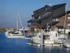 Deauville - Côte Fleurie: boten en jachten in de jachthaven (Port Deauville) en het verblijf