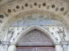 Dijon - Tímpano del portal de la catedral de Saint-Bénigne