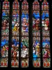 Dol-de-Bretagne - Inside of the Saint-Samson cathedral: stained glass windows (window)