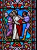 Dol-de-Bretagne - Inside of the Saint-Samson cathedral: stained glass window (window)