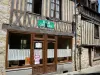 Domfront - Facades of half-timbered houses