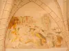 Église de Vault-de-Lugny - Intérieur de l'église Saint-Germain : peinture murale représentant l'ensevelissement et la résurrection