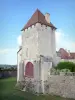Époisses castle - Tour de Bourdillon and dry moat of the castle