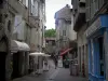 Figeac - Lane, casas y comercios de la ciudad vieja, en Quercy