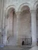Fleury abbey - Saint-Benoît-sur-Loire abbey: inside of the Romanesque basilica (abbey church)