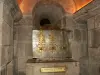Fleury abbey - Saint-Benoît-sur-Loire abbey: crypt of the Romanesque basilica (abbey church), reliquary containing the relics of Saint Benoît