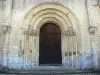 Fontgombault abbey - Notre-Dame Benedictine Abbey: portal of the Romanesque abbey church