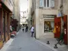 Forcalquier - Street in the old town lined with houses and shops