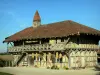 Forest farm-museum - Bressan farmhouse with its Saracen chimney; in Courtes, in Savoyard Bresse 