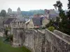 Fougères - Wallen, het kasteel torens en huizen van de middeleeuwse stad