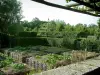 Gardens of the Notre-Dame d'Orsan priory - Vegetable garden of medieval style and trees