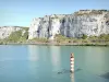 Garganta del Donzère - Acantilados de piedra caliza de la garganta que domina el río Ródano