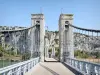 Garganta del Donzère - Puente Robinet sobre el río Ródano y acantilados de piedra caliza