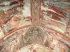 Gargilesse-Dampierre - Inside Notre-Dame Romanesque church: frescoes in the crypt