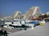 La Grande-Motte - Seaside resort: buildings and sailing port with its boats