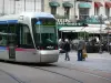 Grenoble - Tram running on the Place Grenette square