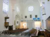 Grignan - Interior de la colegiata de Saint-Sauveur: nave, púlpito y sillería