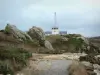 Grouin headland - Footpath, cliffs, moor and lighthouse